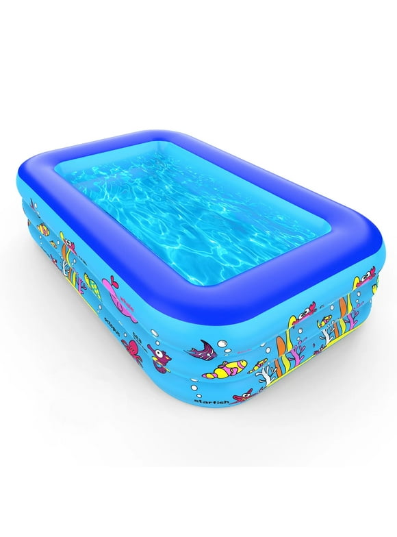 Inflatable Pool 83 * 57 * 26 inch, 3-Story Large Children's Family Lounge Swimming Pool