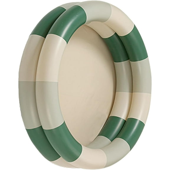 Inflatable Pool Baby Retro Blow Up Swimming Pool Family Cute Thickened Water Pool (Green Stripe)