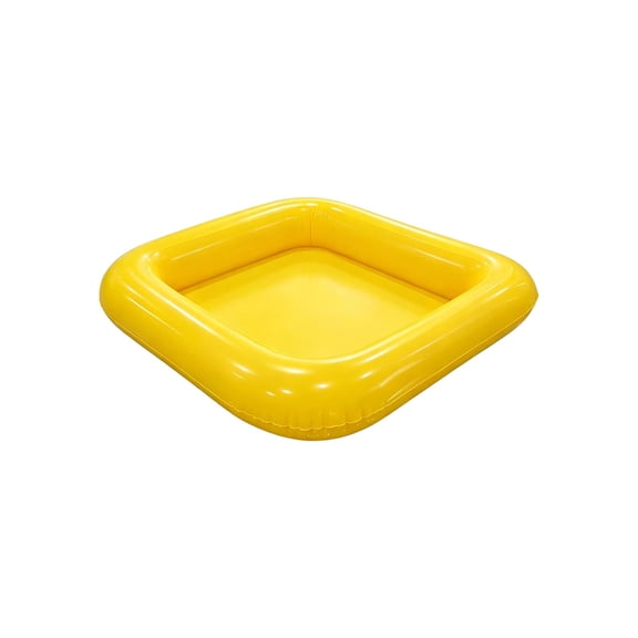 Inflatable Pool Beverage Tray Ice Bar Float With Cup Holders Yellow 23.6 In 1 Pack
