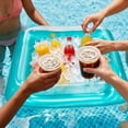 thumbnail image 1 of Inflatable Pool Cooler, Floating Ice Serving Tray for Drinks and Snacks, Thickened PVC Pool Party Beach Lake Accessory, 1 of 6