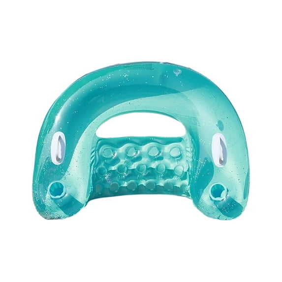 Inflatable Pool Float Chair for Adults, Floating Lounge Seat with Cup Holders, Backrest and Handles for Pool Lake Beach and Water Relaxation(Green,106X88CM)