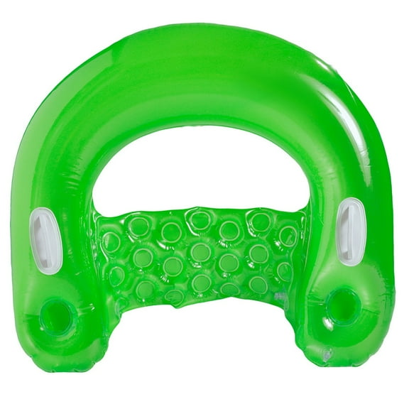 Inflatable Pool Float Chair Glitter Sit 'n Floats for Swimming Pool and Relaxation with Built-in Holder for Adults