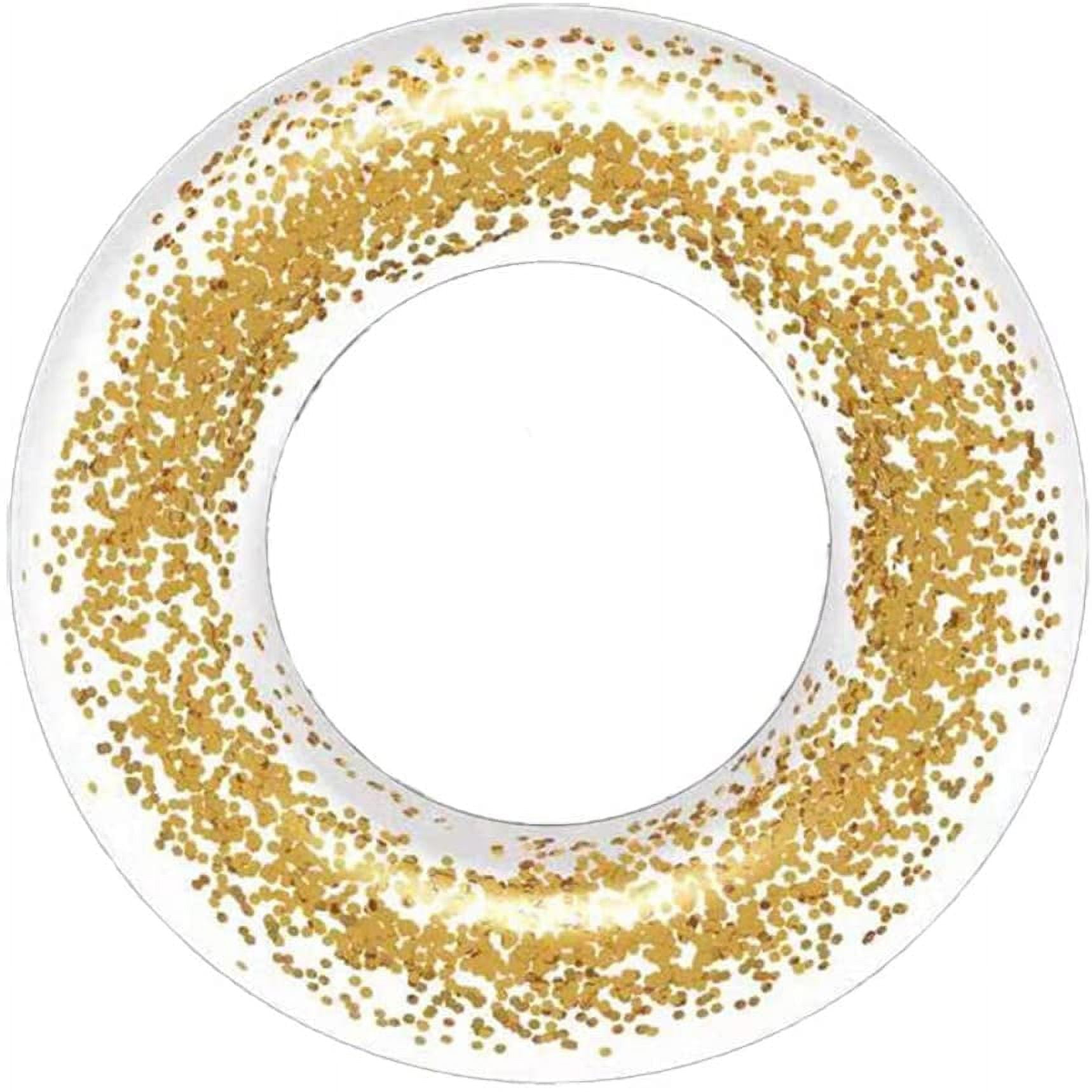 Inflatable Pool Float , Clear Float Tubes, Glitter Swimming Ring, Pool ...