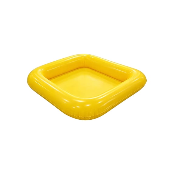 Inflatable Pool Float Ice Bar Square Beverage Fruit Cooler Tray, Yellow