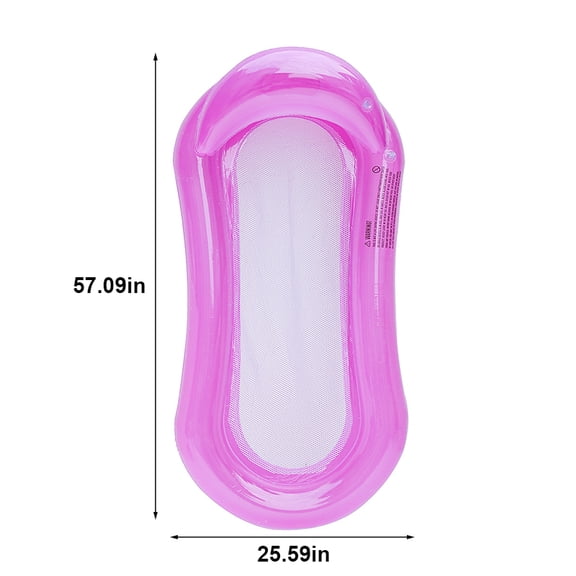 Inflatable Pool Float Lounge Chair, Watermelon & Lemon Print Pool Hammock with Headrest, Heavy-Duty Mesh Water Raft for Adults, Summer Beach Lake Swimming Pool Party Floatie