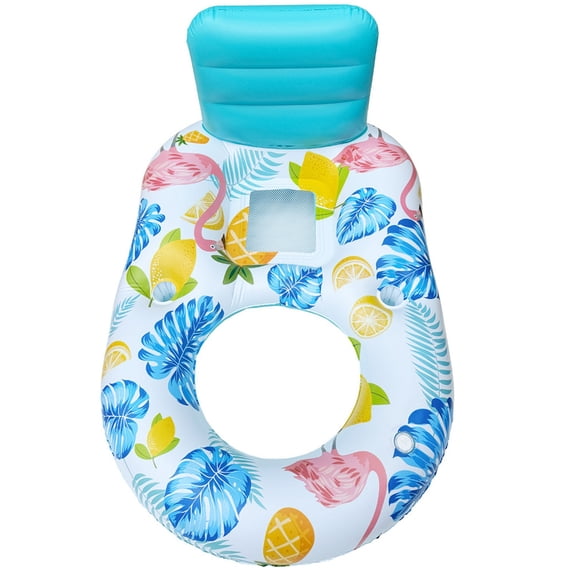 Inflatable Pool Float Lounger for Adults, Foldable PVC Floating Bed Chair, Portable Water Hammock for Swimming Pool Beach Summer Vacation Sunbathing(C)