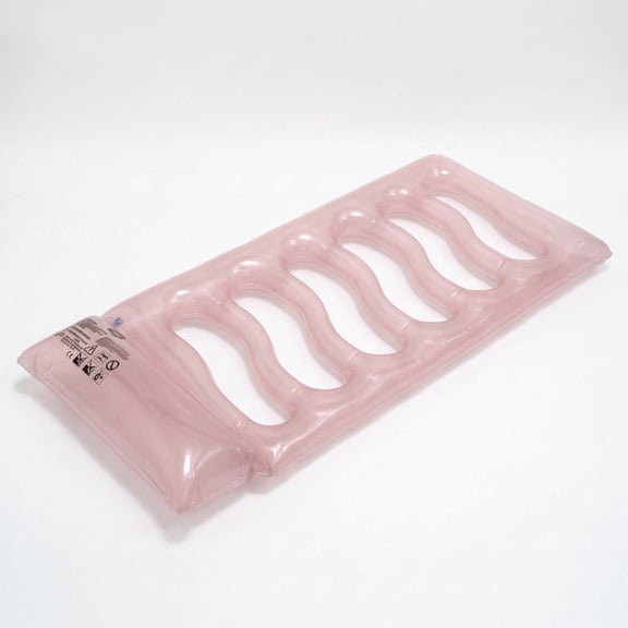 Inflatable Pool Float Lounger Water Raft Mat for Swimming Pool Beach and Lake, Pink