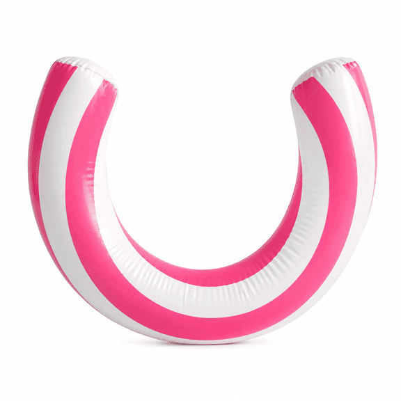 Inflatable Pool Float Ring, Curved Swimming Pool Lounger with Open-Center Design, Lightweight Inflatable Water Float for Pool, Lake and Summer Relaxation