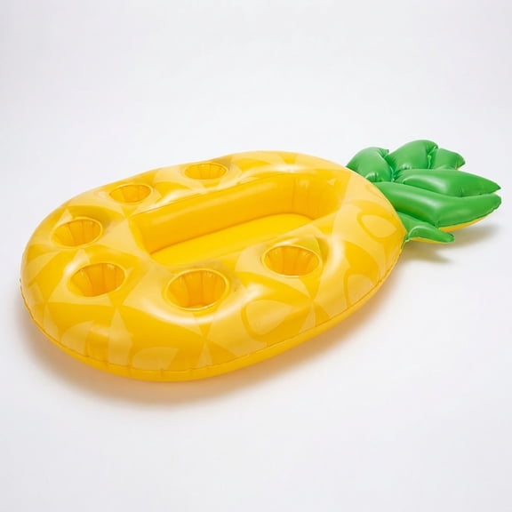Inflatable Pool Floating Drink Cooler Party Beverage Holder for Pool Beach Lake, Yellow