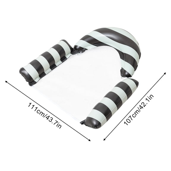 Inflatable Pool Floats 4-in-1 Pool Hammock with Bottom Mesh 3 Tubes Inflatable Hammock for Adults, Floating Chair Bed for Travel