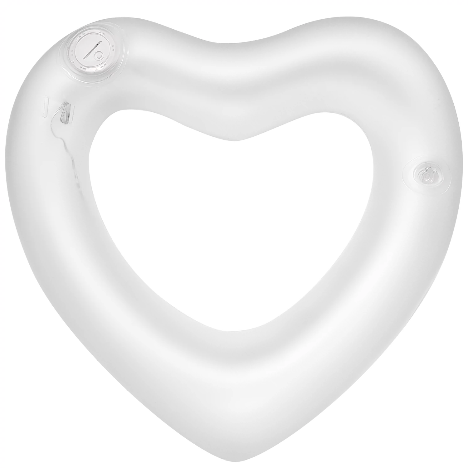 Inflatable Pool Floats, 47'' Heart Shaped Swim Rings with Colorful LED ...