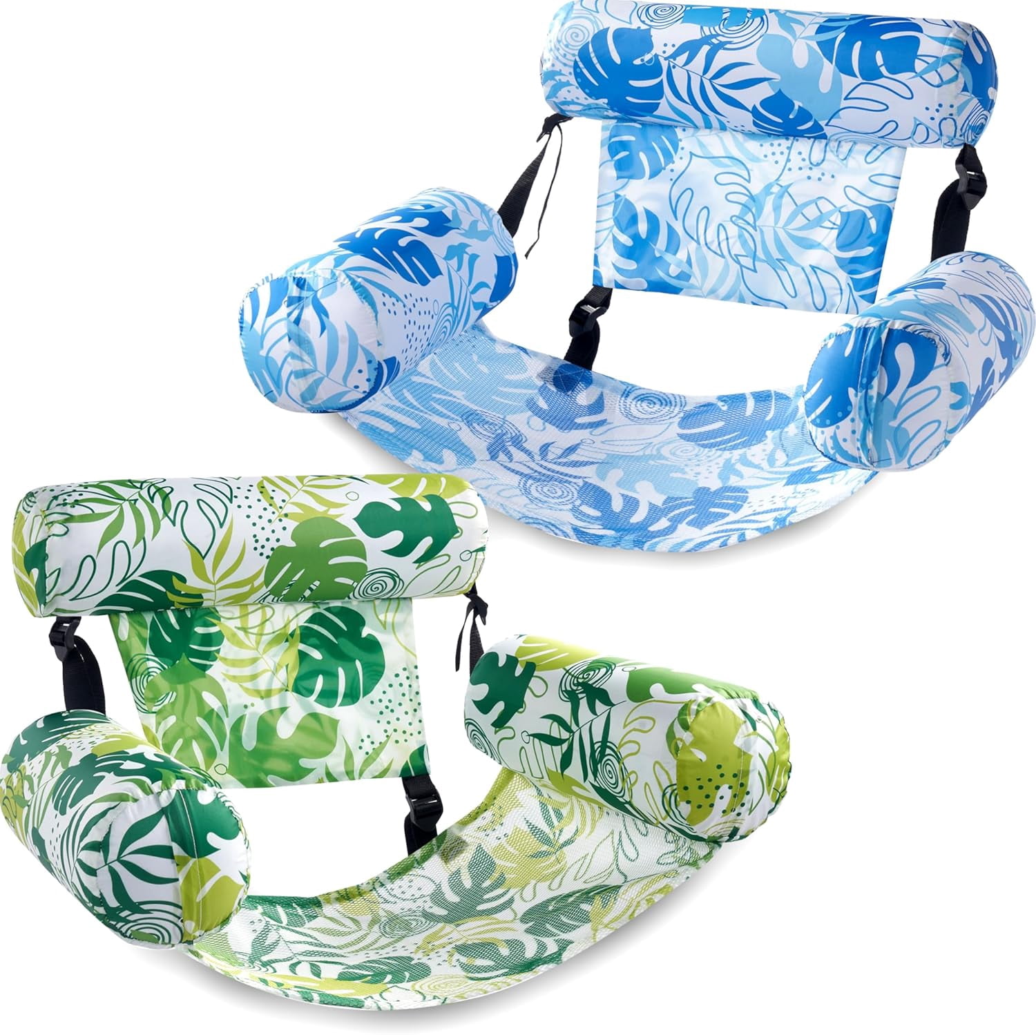 Inflatable Pool Floats Adult,2 Packs Floating Lounge Chairs,Blow up Pool Noodles for Adult Heavy Duty,Floating Chair for Party Summer Water Beach Lake Fun