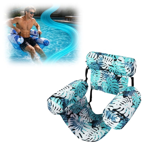 Inflatable Pool Floats Adult, Pool Lounge Chairs, Water Floating Lounge Chairs for Lake Beach Party(Green)