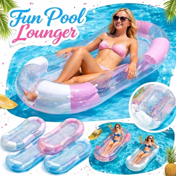 Inflatable Pool Floats Adult Summer Swimming Pool Rafts Accessories Pool Toys, Lake Water Beach Lounge Chair Floaties