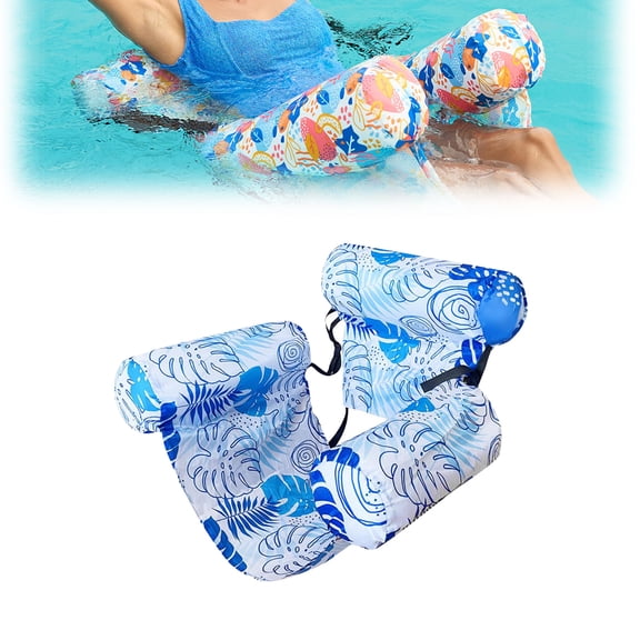 Inflatable Pool Floats for Adults | Floating Lounge Chair with Mesh Sling | Heavy Duty Pool Noodle Float for Summer Pool, Beach & Lake Fun (A, 1PC)