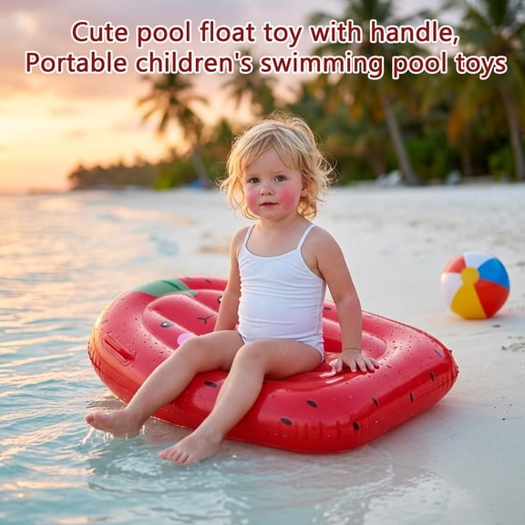 Inflatable Pool Floats with Handles Large Fruit Food Float Portable Strawberry, pineapple, kiwi Raft Summer Beach Swimming Pool
