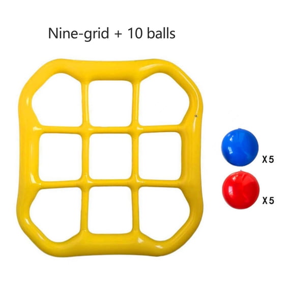 Inflatable Pool Game Set, Floating Tic-Tac-Toe Board With 10 Balls, Pineapple Yard Field Activity, Adult Beach Water Recreation Accessory