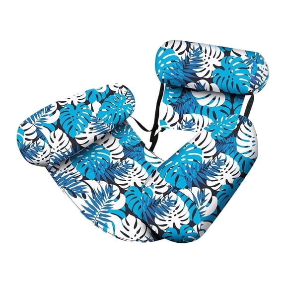 IFRINID Inflatable Pool Hammock Float Chair with Headrest and Armrests, PVC Water Lounge Float for Pool Beach and Lake