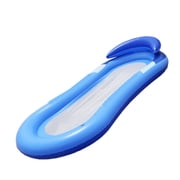 Inflatable Pool Hammock Floating Bed 63x35 inches / 160x90 cm Heavy Duty Multipurpose Water Lounge Chair for Pool Beach Lake Oasis Party Blue
