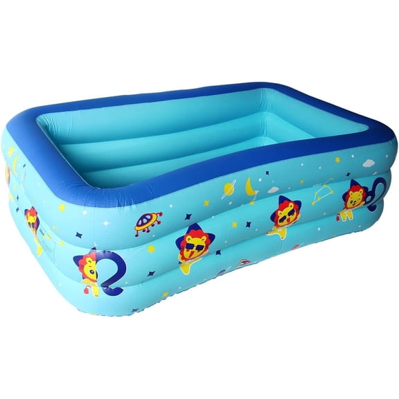 Inflatable Pool, Inflatable Swimming Pool for Adults, Thickened Family Swimming Pool for Family Day, Outdoor, Garden, Backyard, Summer Water Party