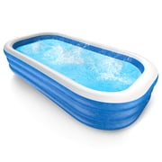 Inflatable Pool for Kids and Adults, 120" X 72" X 22" Oversized Thickened Family Swimming Pool for Toddlers, Outdoor, Garden, Backyard, Summer Water Party