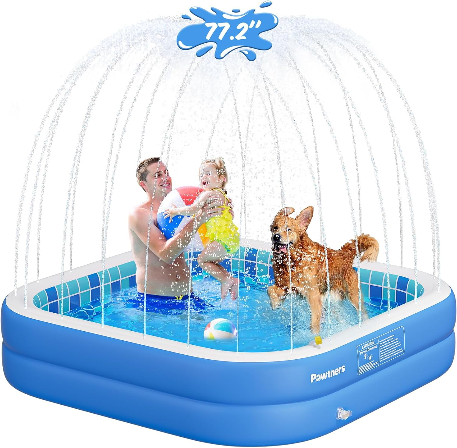 Peteast Foldable Dog Pool Extra Large 71