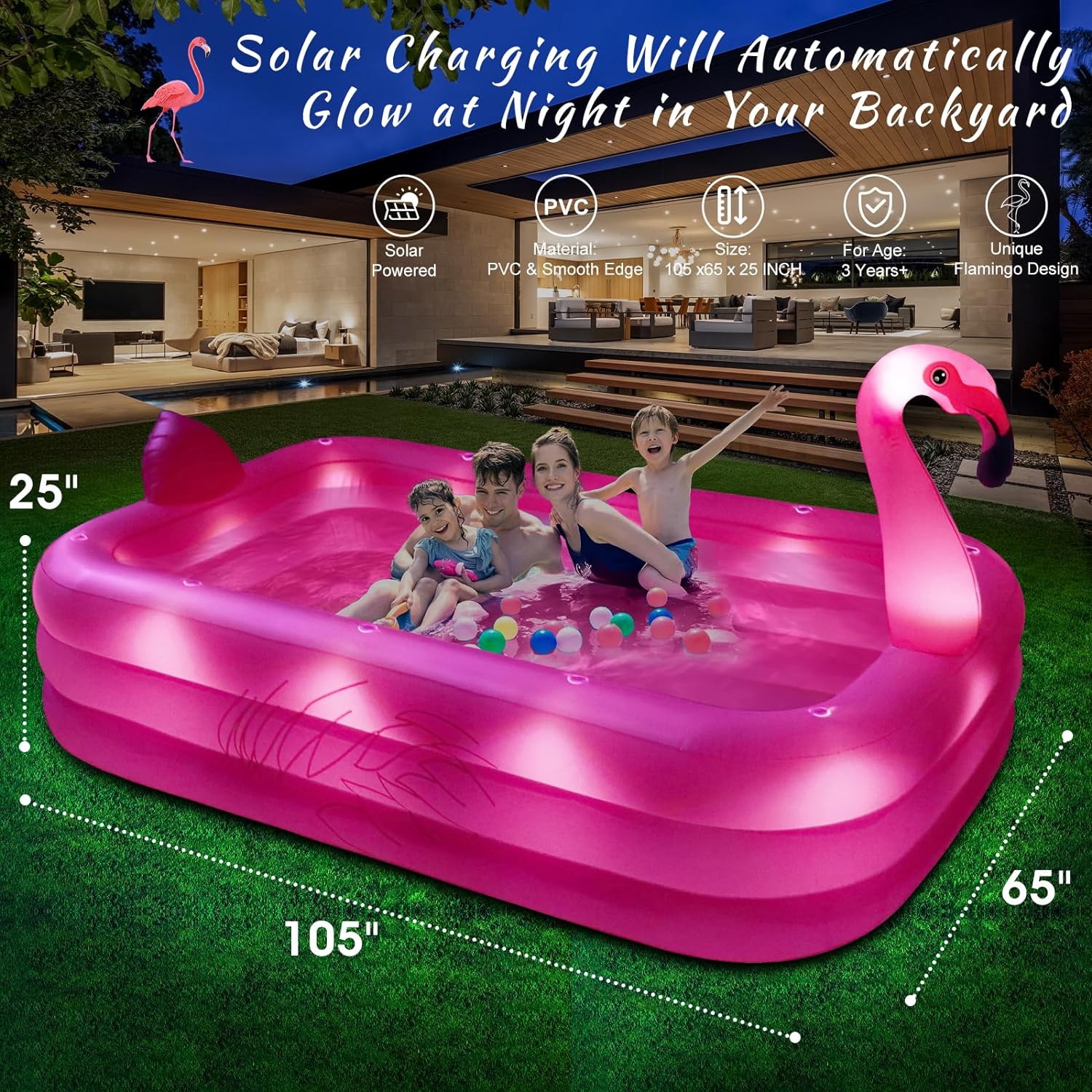 Splash Pad Splash Buddies Inflatable Flamingo Kids Pool The Home