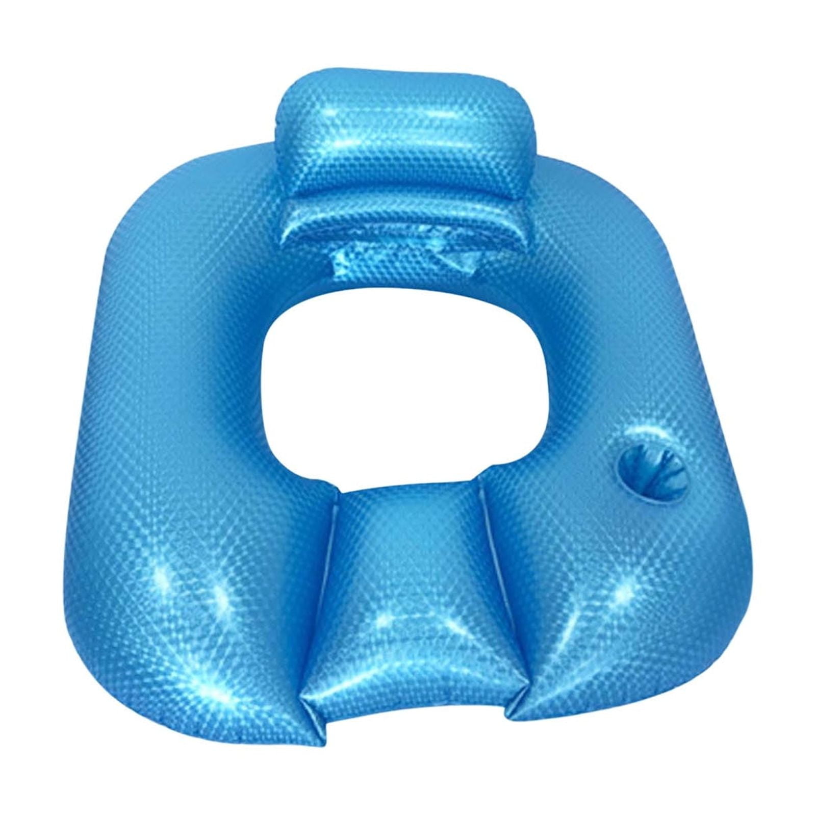 Inflatable Pool Chair Blue Water Floating Bed for Adults and Youngsters ...