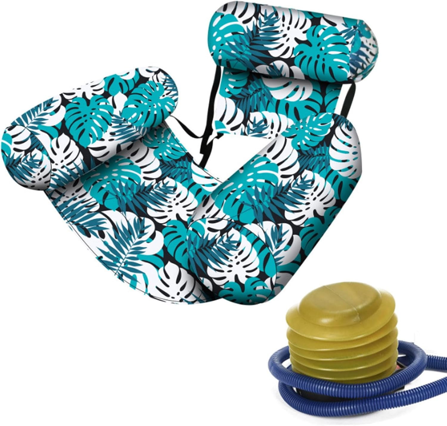 Inflatable Pool Lounge Chair, Floating Chair, Adjustable Straps, Heavy ...