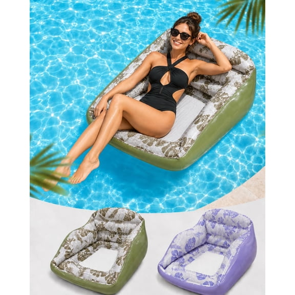 Inflatable Pool Lounge Chair for Adults, 3 in 1 Water Sofa Float for Pool Lake Beach