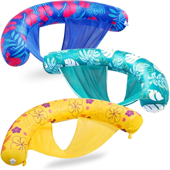 Inflatable Pool Noodle Chair, 3 Packs Pool Floats Noodle Sling Floatie, Swimming Party Floating Chair for Adult Party Summer Water Fun