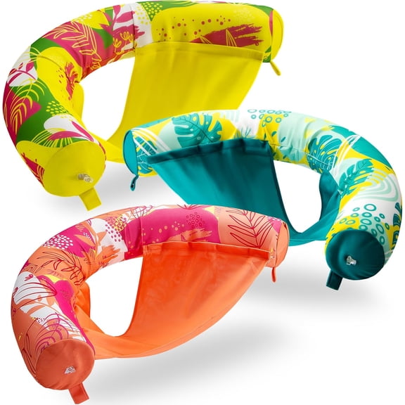 Inflatable Pool Noodle Chair, 3 Packs Pool Floats Noodle Sling Floatie, Swimming Party Floating Chair for Adult Party Summer Water Fun