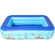 Inflatable Pool for Kids, Oversized Thickened Family Blow Up Pool, Rectangular Swimming Pool for Backyard Garden Summer47x33x14in