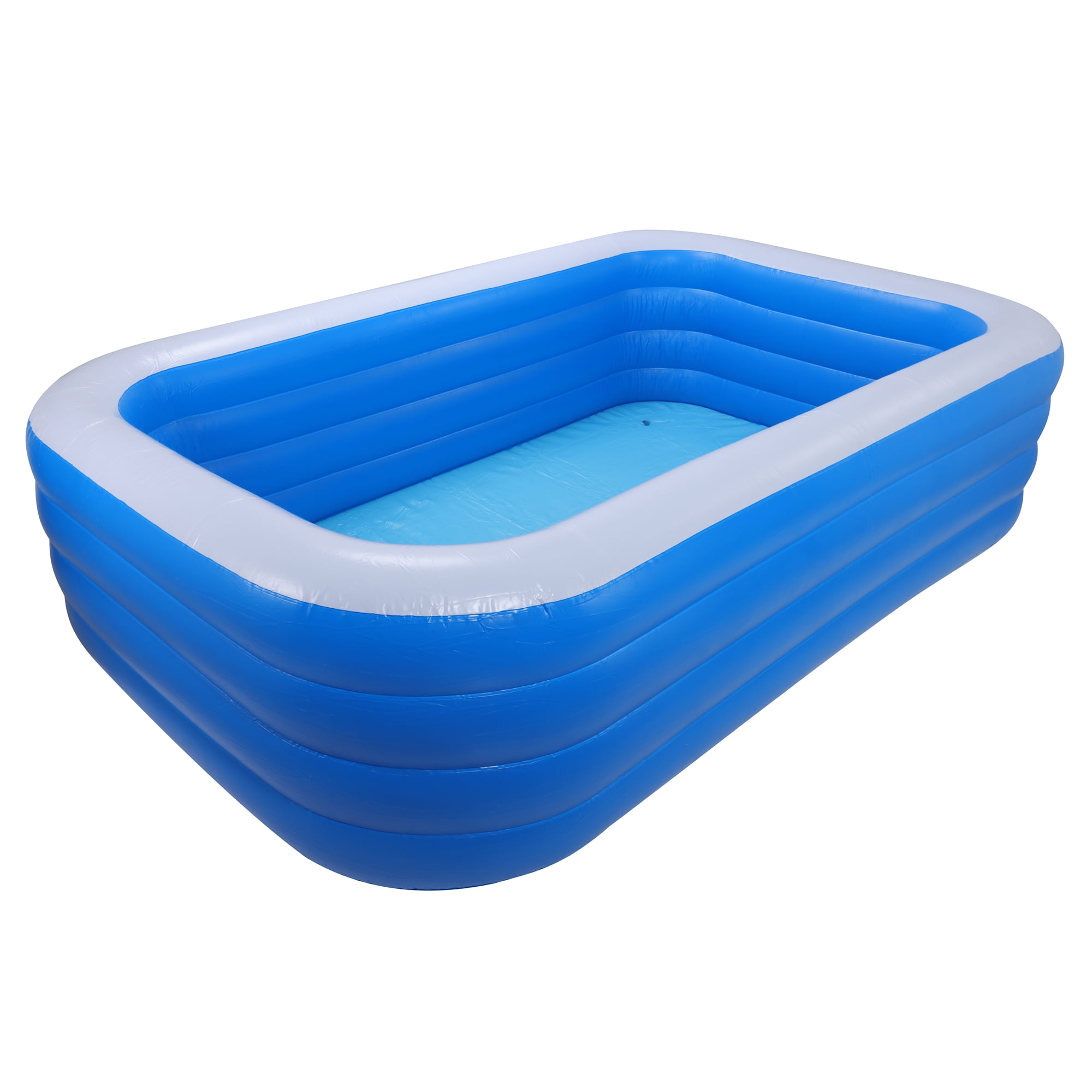 Inflatable Pool for Kids and Adults, 102" X 63" X 28" Blue Thickened Family Swimming Pool for Toddlers, Outdoor, Garden, Backyard, Summer Water Party