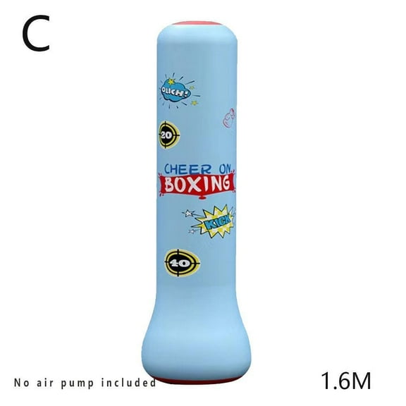 Inflatable Punching Bag for Kids,Free Standing Boxing Bag Punching Toy,Adult Children Fitness Boxing Column Soft Flexible Folding Sandbags for Practice Karate Training Taekwondo Equipment