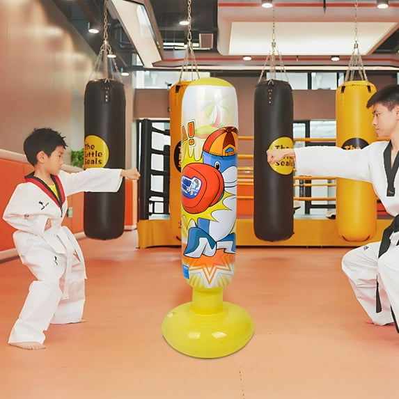 Inflatable Punching Bag For Kids Thickened Inflatable Boxing Column Tumbler Children'S Inflatable Sandbags For Exercise Stress Relief Sandbags For Venting