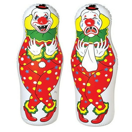 Inflatable Punching Clown Bopper Bop Bag 44" Toy Bozo Kids Large Fun