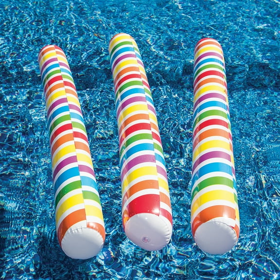 Inflatable Rainbow Glow Floodle - Toys - 6 Pieces