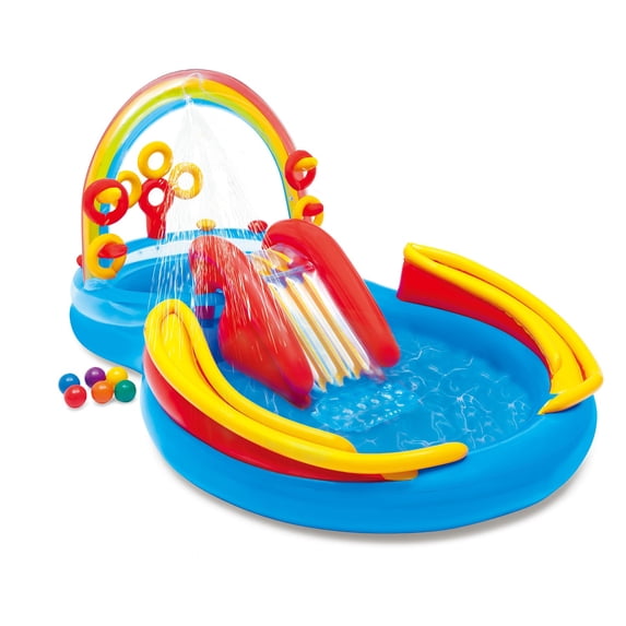 Inflatable Rainbow Ring Play Center Pool