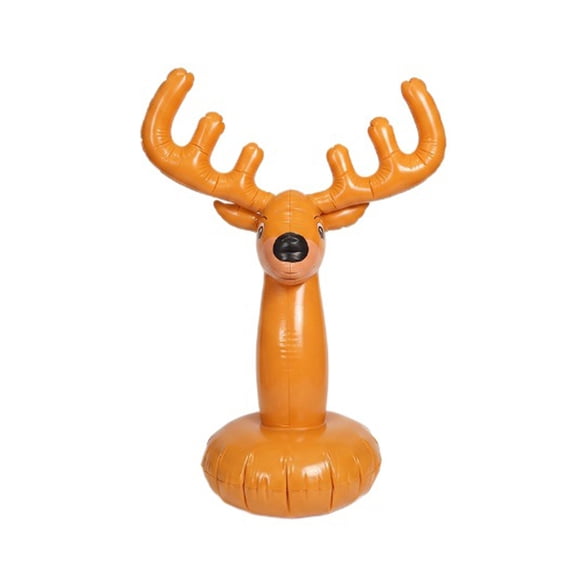 Inflatable Reindeer Game, Christmas Ring Toss Set for Outdoor Party Decor & Festive Holiday Interactive Family Fun