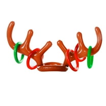 Inflatable Reindeer Hat Tossing Game Set for Festive Holiday Parties and Family Activities