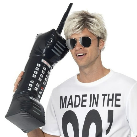Inflatable Retro Mobile Phone Adult Black 76cm