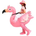 thumbnail image 1 of Inflatable Riding Flamingo Costume For Adults, Funny Pink Bird Party Suit (Fits 4'11"–6'2"),Fits 4'11"–6'2",flamingo, 1 of 6