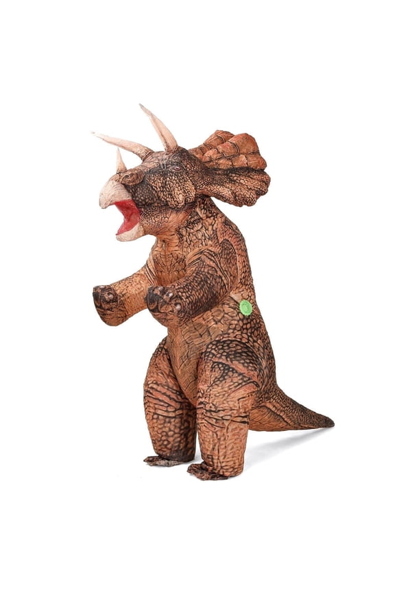 Inflatable Triceratops Costume Funny Dino Blow up Costume Suit for Halloween Party Cosplay