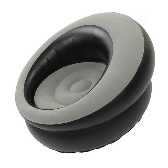 Inflatable Round Camping Chair, Inflatable Chair, Ideal for Outdoor Events, Picnics, Beach, Garden Furniture, Festival Essentials[Grey]