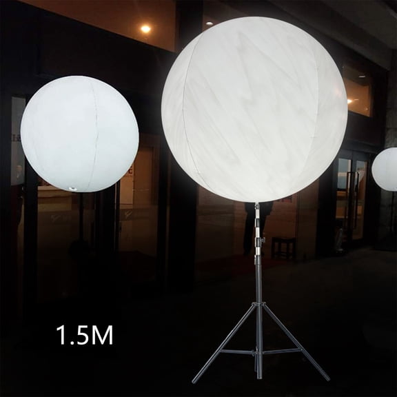 Inflatable Round White Non Flashing Lights Tripod Stand Lights with Air Blower+Remote Controller