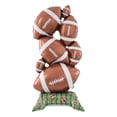 thumbnail image 1 of Inflatable Rugby Football Balloons Set, Gold Trophy and Goal Post Shape Foil Mylar Balloons for Sports Party Decorations 59" X 26", 1 of 2