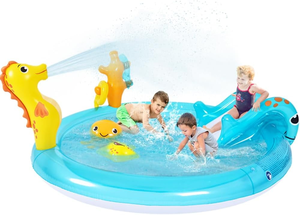 Inflatable Sea Animal Play Center, Inflatable Kids Swimming Pool with ...