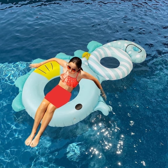 Conversation Double Ring Pool Float – Inflatable Lounge Float with Fun Design for Adults – Durable Vinyl Ring for Pool, Lake, or Beach – Easy to Inflate and Store