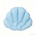 thumbnail image 1 of Inflatable Seashell Bathtub Pillow with Strong Suction Cups for Comfortable Bath Support, Soft Spa Headrest for Home & Travel, 2-Pack, 1 of 5
